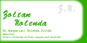 zoltan molenda business card